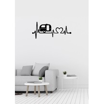 Kalp Atışı Kalp Karavan Desenli Dekoratif Metal Duvar Süsü