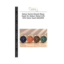 Delux Serisi Klasik Masa Saati Ev Dekor Metal Çift Zilli Çalar Saat Alk6459 Çok Renkli