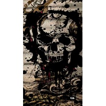 Buffalo Bandana Black Skull Siyah