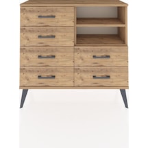 Arges Şifonyer 2 Raflı 6 Çekmeceli 88x30x80 Çam-çam Çam