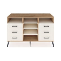 Kronos Konsol 5 Raflı 6 Çekmeceli 132x59x83 Çam-aytaşı/aytaşı Aytaşı/aytaşı