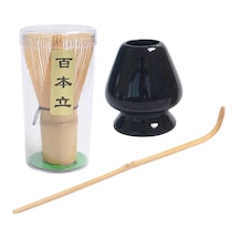 Suntek Magideal Matcha Çay Seti Bambu Çırpıcı Siyah