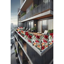 Nelazım 50cm X 2.5m Orkide Balkon Bahçe Çit Brandası Su İtici, Uv Koruyucu, Dekoratif Örtü, Oxfordbalkon010920m