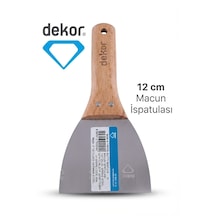 Dekor Macun Ispatulası 12 Cm - Ağaç Sap - Çelik