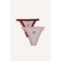 Defacto Dantel Detaylı 2li F8824ax26sppn436 Pembe-pn436