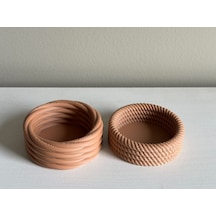 Dekoratif Organizer Kase 3d Baskı Halat Desenli Tepsi