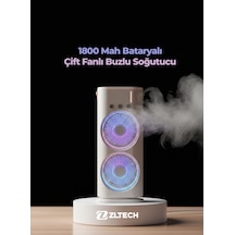 Şarjlı Su Püskürtmeli Buzlu Taşınabilir Fan Soğutucu Çift Fanlı MINI FAN