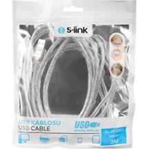 S-lınk Sl Af2003 Usb 2.0 3mt Şeffaf Uzatma Kablosu