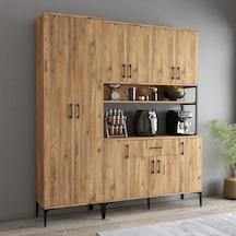 Tanmob Mdl0602 Alt Üst Çift Kapılı Çok Amaçlı Dolap 8 Kapaklı Çek
