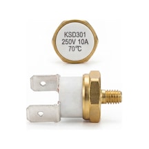 Çin Ksd301-70nc ,70 Derece Kontak-1k 250v/10a Vidalı Limit Termostat