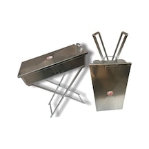 Demir Mangal Katlanır Ayaklı 65 Cm Inox