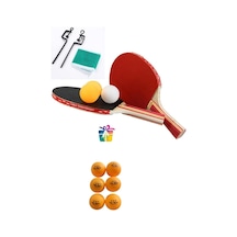 Masa Tenis Seti Pinpon Seti 2 Raket 3 Top File Takma Aparatları+ 6 Adet Pinpon Maç Topu