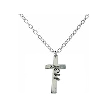 Death Note L Çapraz Haç Kolye 60 Cm Zincirli Unisex Anime Aksesuar Çok renkli