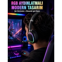 Zenvia Rgb Işıklı Bluetooth Mikrofonlu Kulaklık Uzun Süreli Kullanım Type-c Şarjlı Znv2026