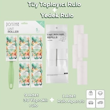 Porsima 3107 Kedi Köpek Tüy Toplayıcı Rulo + 8 Adet Yedek Rulo Ye