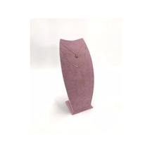 Yerli Üretim Dubai Model Süet Kumaş Pembe Renk 25/12 Cm Kolye -zincir Ayaklı Stand Çok Renkli