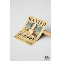 One Piece Boa Hancock Wanted Poster, Çerçevesiz Yüksek Kalite Duvar Afişi - Anime Severlere Özel Hed