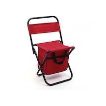 Balıkçı Taburesi Ayrılabilir Taşınabilir Katlanır Sandalye Plaj Kırmızı