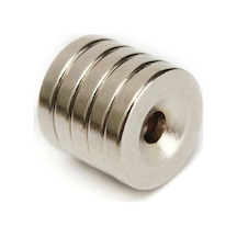 5 Adet Havşa Delikli 15mm X 10/5mm X 5mm Güçlü Neodyum Mıknatıs