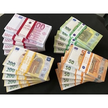Yeni 20 Deste Karışık Euro 50-100 Ve 200 Euro Geçersiz Para Eğlen