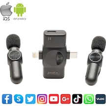 V5-2 İkili Kablosuz Yaka Mikrofonu 1 ADET