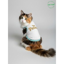 Beyaz The Patron Yazılı Kedi Ve Köpek Kıyafeti Tişörtü Elbisesi Xsmall/xs/beden 0