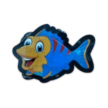 Balık Şekilli Ahşap Puzzle -
