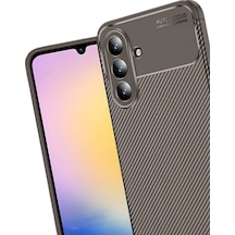 Newface - 574 - Samsung Galaxy S25 Fe Auto Focus Karbon Kapak - Kmrsfres - - Kahverengi