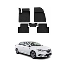 Renault Megane 4 2016-2026 Uyumlu 4d Havuzlu Paspas Kauçuk Siyah 5 Parça