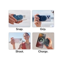 Snapgrip Creator Kit - Snapgrip, Snaplight, Snappod Ve Taşıma Çantası İçerir - Manyetik Montaj Her Telefona Takılır - Kablosuz Deklanşör Düğmeli Mobil Batarya Tutucusu - Gece Yarısı