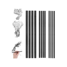 Kömür Çubukları Doğal Füzen 12 Li 1 Paket Eskiz Karakalem Çizim Gölgeleme Kömürü Siyah Willow Charcoal Hobi S