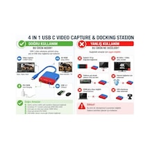 Nintendo Switch İle Uyumlu Usb-c Video Capture Ve Docking Station, 4-in-1 Pd 100w Hızlı Şarj, 1080/60hz Capture-out, 4k Loop-out, Usb 3.2 Veri Transferi Zr1282