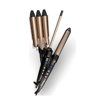 Hairens Hrs-960 - 4 Parça Saç Şekillendirme Seti Wag Maşa & Afro İnce Maşa & 32 MM Kalın Maşa