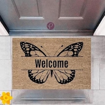 Kapı Önü Paspası Dekoratif Dijital Baskı Welcome P-2372 Renkli