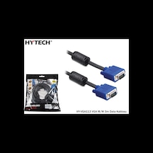 Hytech Hy-vga113, 15pin, İki Ucu Erkek, 3mt, Vga Kablosu