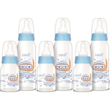 Bebsi Cam Biberon Seti Mavi 250ml+125ml 3 Lü Set