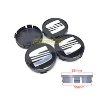 Seat Jant Göbek Arması Siyah 55-58Mm