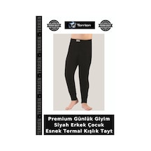 Terrien Premium Günlük Giyim Siyah Erkek Çocuk Esnek Termal Kışlık Tayt