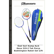 Özel Seri Kamp Açık Hava 319-2 Tek Parça Badmington Raket Set Çift