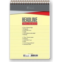 Keskin Headline Spiralli Bloknot A4 Çizgili 80 Yaprak 145421