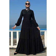 Rabia Şamlı Asil Siyah Elbise Normal