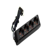 Viko 4'lü Priz 3x1,5 mm Uzatma Siyah 25 MT