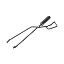 Novahub Demir Yangın Maşası İyi Kavrama Uygun Isı Yalıtımlı Sap Kamp İçin Yakacak Odun Maşası Siyah Siyah