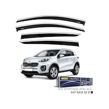 Niken Kia Sportage 2016 Kromlu Cam Rüzgarlığı 4'lü - Ekolmaks