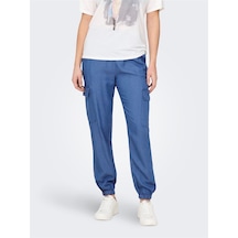 Only Onlcharıs Lıfe Hw Pb Cargo Pant Cc Wvn Kadın Mavi Pantolon - 15338316 Mavi