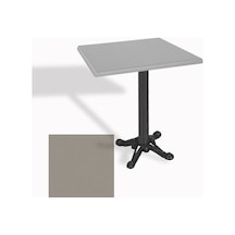 Çipa Döküm Ayak Kare Masa 60x60 Cm - Werzalit, Wermodin Ve Allzalit Tabla - Koyu Gri Çok Renkli
