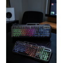 Kablolu Işıklı Klavye Ve Mouse Seti Rgb Aydınlatmalı Uczpg8018klavye2