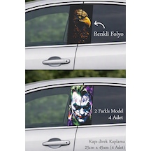 Modern Çizgi Kapı Direk Folyo Sticker Etiket