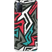 Oppo A72 Uyumlu Silikon Kılıf Grafiti Mozaik Desenler