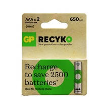 Gp Recyko 650mah Aaa Şarjlı İnce Pil 2'li Paket